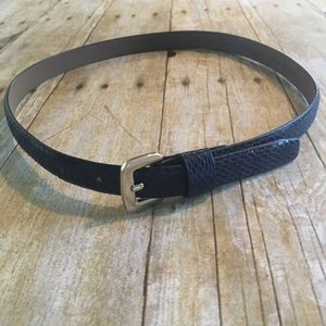 Banana Republic blue snakeskin belt. Size xs